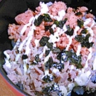 マヨ（ツナ+鮭）＝丼